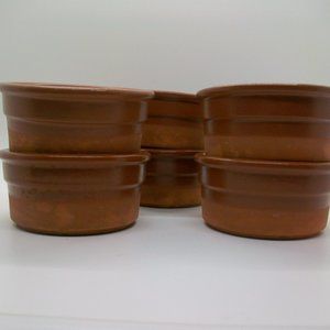 Cermer 4 oz Glazed Terracotta Ramekins Set of 6